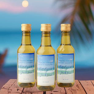 Snygg Beach Vinkar-fotografi Bröllop Mini Vinetikett