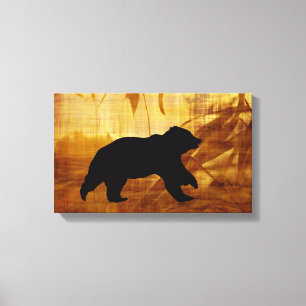 Snygg Bear Silhouette Canvas Art