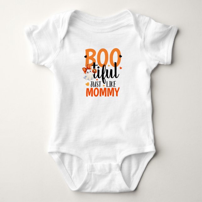 Snygg Bebis Tjej Första Halloween Baby Ensemblar T Shirt (Framsida)