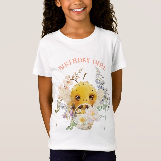 Snygg Bee Girls T Shirt (Framsida)