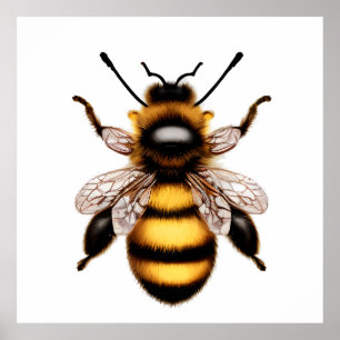 Snygg Bee Porträtt Poster