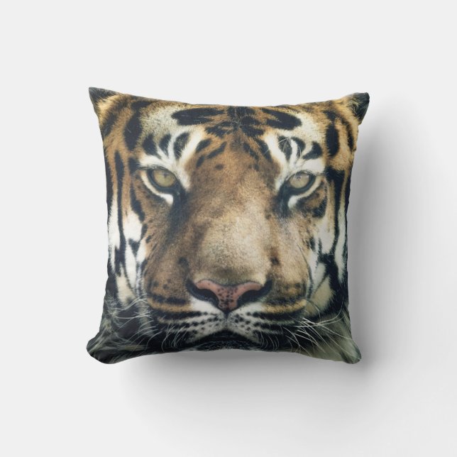 Snygg Bengal Tiger Ansikte Photo Kudde (Framsida)