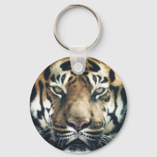 Snygg Bengal Tiger Ansikte Photo Nyckelring