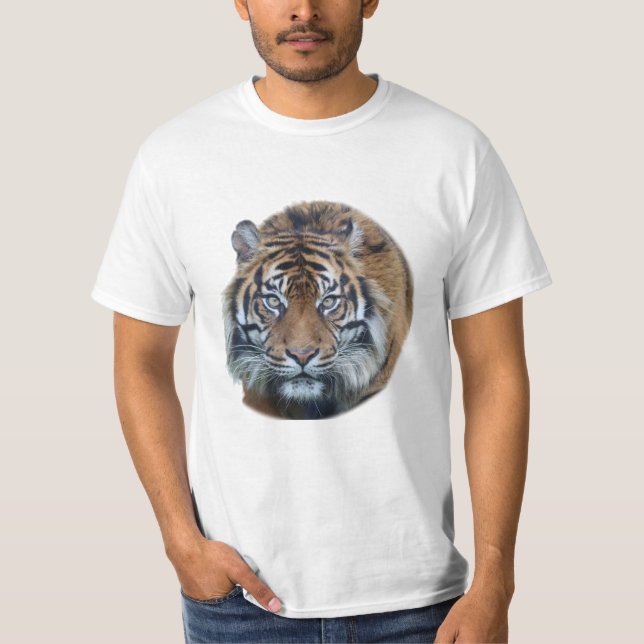Snygg Bengal Tiger Ansikte Photo T Shirt (Framsida)