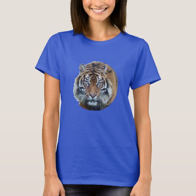 Snygg Bengal Tiger Ansikte Photo T Shirt (Framsida)