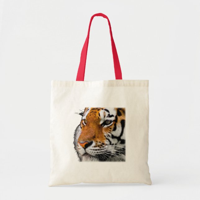Snygg Bengal Tiger Ansikte Photo Tygkasse (Framsidan)
