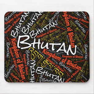 Snygg Bhutan Flagga Färg Patriotic Musmatta