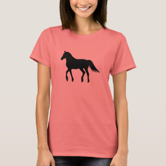 Snygg Big Black Horse Tee Shirt