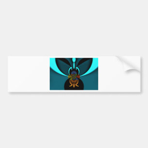 Snygg bild av cyan Abstrakt Art Print Bildekal