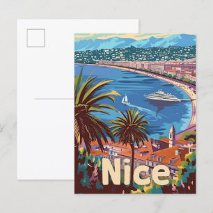 Snygg bild av Frankrike Vintage Retro Travel Vykort