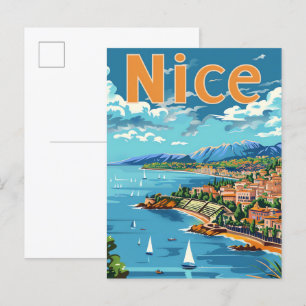 Snygg bild av Frankrike Vintage Retro Travel Vykort