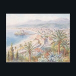 Snygg bild av Nice Frankrike Vykort<br><div class="desc">Staden visas med stranden och berg på ett spektakulärt sätt. Det är offentligt.</div>