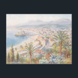 Snygg bild av Nice Frankrike Vykort<br><div class="desc">Staden visas med stranden och berg på ett spektakulärt sätt. Det är offentligt.</div>