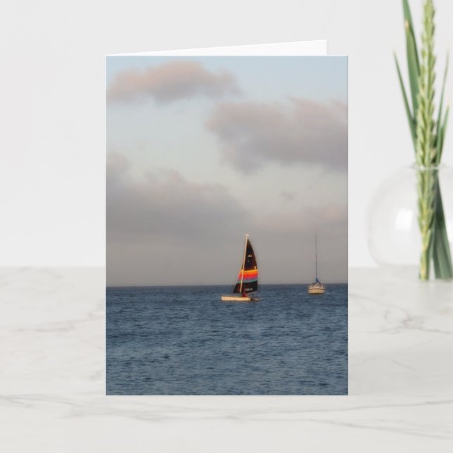 Snygg bild av Segelbåt Kort (Framsida)
