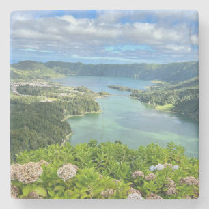 Snygg bild av Sete Cidades Caldera, Azorerna Stenunderlägg