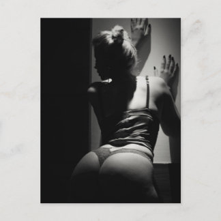Snygg bild av svart och vitt språk vykort