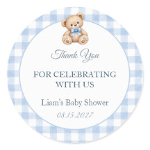 Snygg Björn Baby Shower Pojke Klassisk Rund Kliste