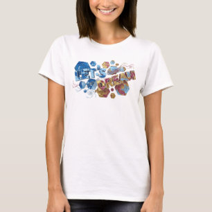 Snygg Blå KONSTNÄRLIG DRÄKT Wearable Art T Shirt