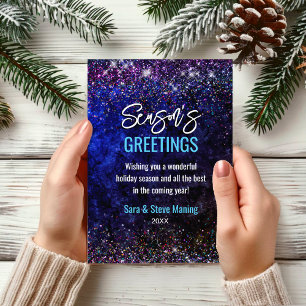 Snygg blå lila falsk glitter jul nyår