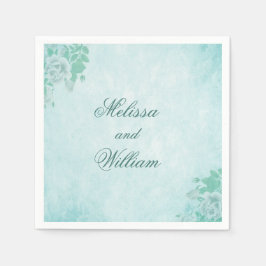 Snygg Blåa blommor Pappersservett