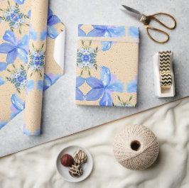 Snygg Blåa blommor Presentpapper