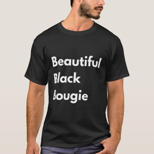 Snygg Black Bougie T Shirt (Framsida)