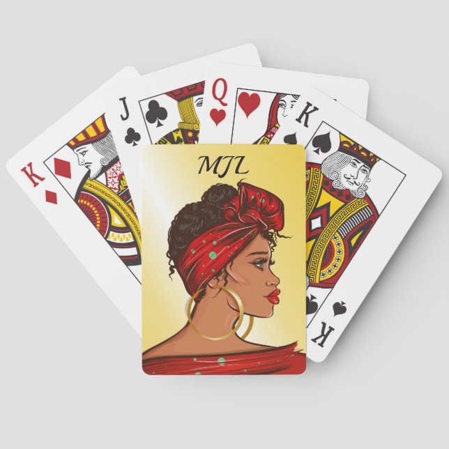 Snygg Black Dam Casinokort (Baksidan)