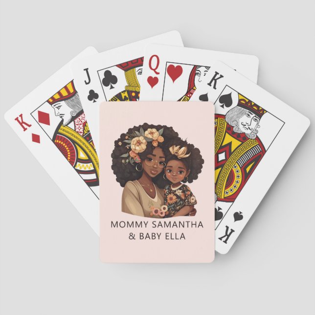 Snygg Black Mamma och Dotter (10) Casinokort (Baksidan)