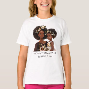 Snygg Black Mamma och Dotter (11) T Shirt