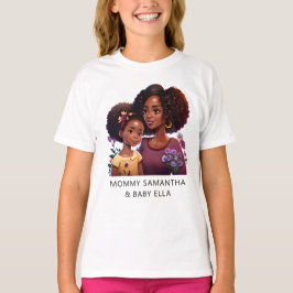 Snygg Black Mamma och Dotter (12) T Shirt