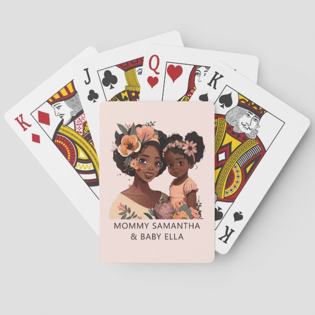 Snygg Black Mamma och Dotter (13) Casinokort (Baksidan)