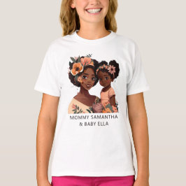 Snygg Black Mamma och Dotter (13) T Shirt