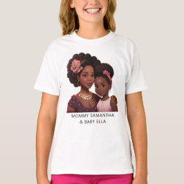 Snygg Black Mamma och Dotter (14) T Shirt