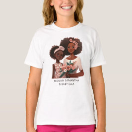 Snygg Black Mamma och Dotter (17) T Shirt