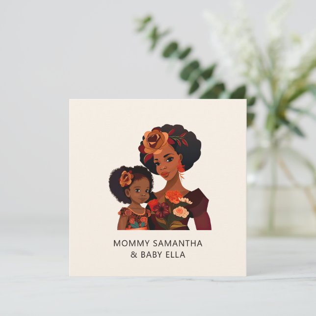 Snygg Black Mamma och Dotter (20) (Stående Fram)