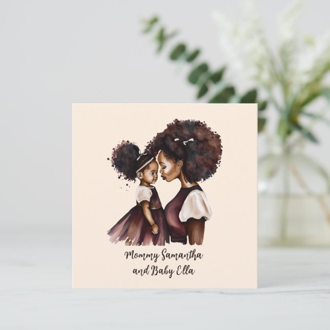 Snygg Black Mamma och Dotter (24) (Stående Fram)