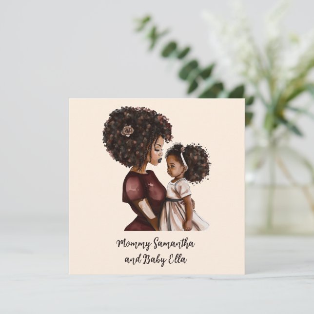 Snygg Black Mamma och Dotter (26) (Stående Fram)