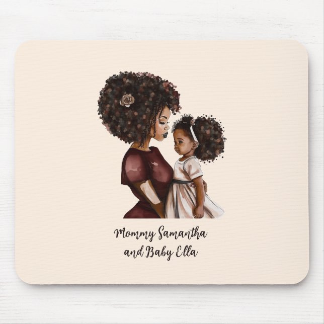 Snygg Black Mamma och Dotter (26) Musmatta (Framsidan)