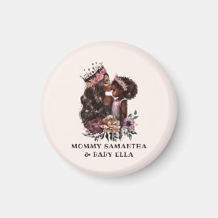 Snygg Black Mamma och Dotter (3) Magnet