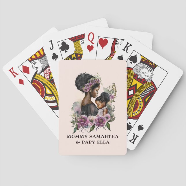Snygg Black Mamma och Dotter (6) Casinokort (Baksidan)