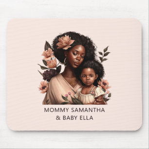 Snygg Black Mamma och Dotter (9) Musmatta