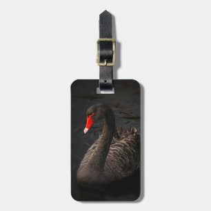 Snygg Black Svan med en ljusröd fläck Bagagebricka