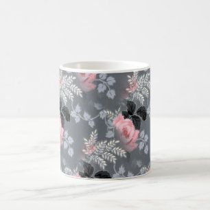Snygg Blek Rosa ros Kaffemugg