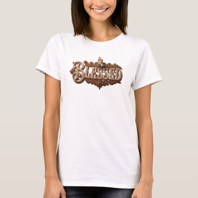 Snygg BLESSAD Modekonst T Shirt (Framsida)