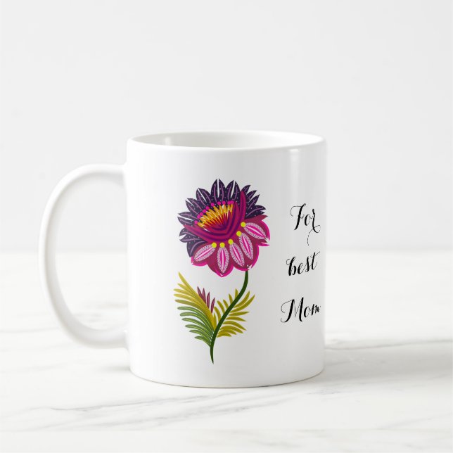 Snygg blomma kaffemugg (Vänster)