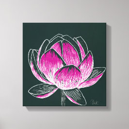 Snygg blomma Lotus nr 3 Canvastryck