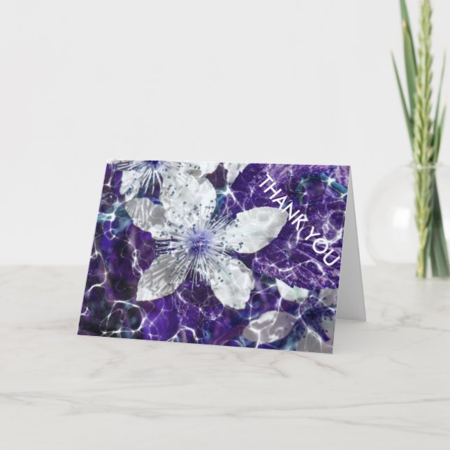 Snygg Blommar Flower Tack Kort (Framsida)