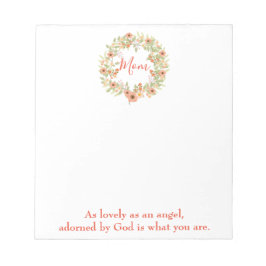 Snygg blommigt-andedräkt mamma anteckningsblock