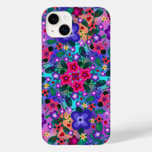Snygg Blommigt Art Rosa Lila