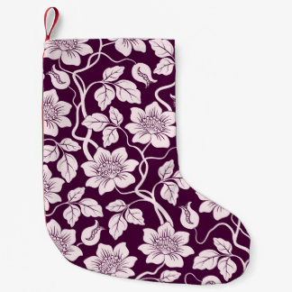 Snygg Blommigt - bakgrund Liten Julstrumpa